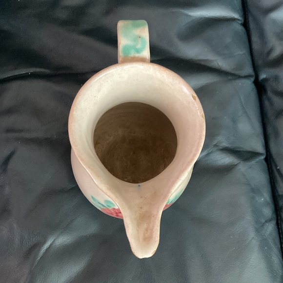 Vintage DERUTA Italian Pottery Rose floral Pitcher Shabby Ceramic Made Italy - Picture 5 of 12